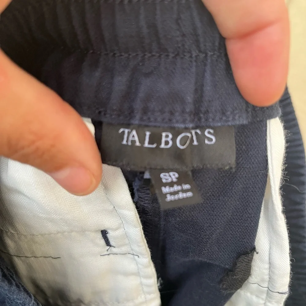 Talbots Drawstring‎ Cuff Pull on Pants Cotton blend Elastic waist Blue Size SP